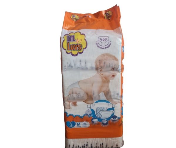 Lil Luvs Medium 100's (4-9 Kg)